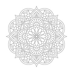 Celestial Convergence Mandala Coloring Book Page for kdp Book Interior