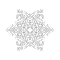 Ornate Odyssey Mandala Coloring Book Page for kdp Book Interior