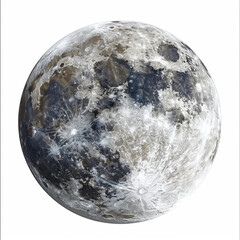 a close up of a large moon with a white background