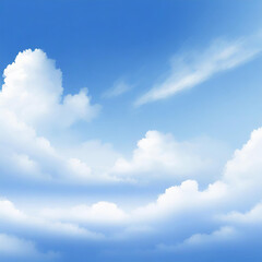 Obraz premium Realistic blue sky with clouds background