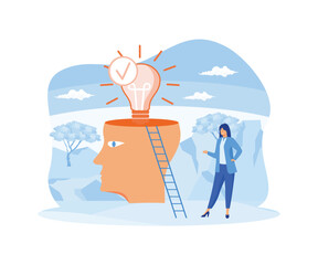 Self development and management. Education and personal growth concept. flat vector modern illustration