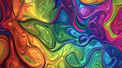psychedelic swirls in rainbow colors