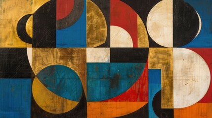 mid-century modern-inspired geometric arrangement