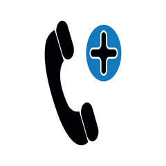 Medical phone call icon . vector graphics