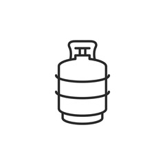 Jerrycan icon representing a portable container for transporting fuel such as gasoline or diesel. Ideal for use in graphics related to energy, camping, emergency preparedness. Vector illustration