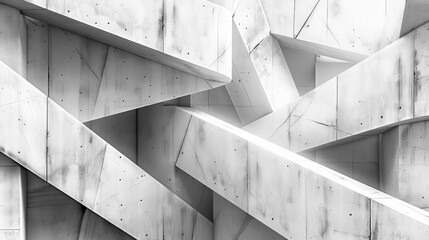 Abstract geometric shapes architecture background Modern concrete walls and beams