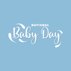 National Baby Day Groovy Vector Design