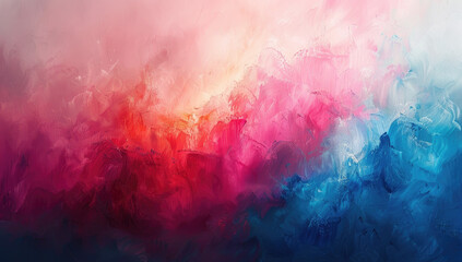 Abstract background with smoke and fog in blue, red and orange colors in the style of an abstract...