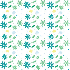 Cute minimal floral seamless pattern vector