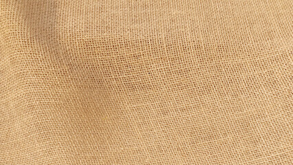 Closeup brown sack texture background. Color photo of the texture of a brown burlap potato sack. Vector illustration.