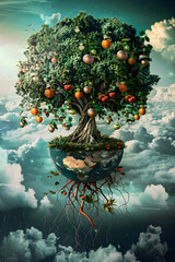 Obraz na płótnie Canvas The Tree of Ujamaa Economics Embracing Global Economies