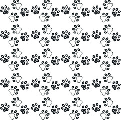 Dog paw print seamless pattern vector