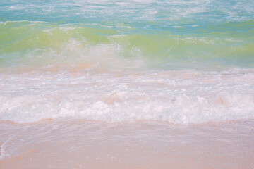Sea water and summer waves on a clear day
