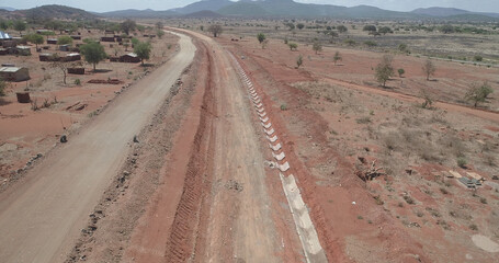 road construction in the mountains