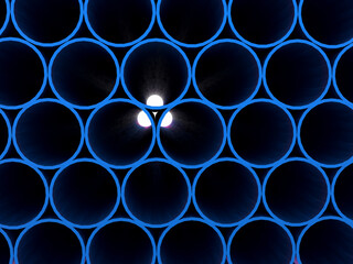 Stack of steel pipes Metal tubes pipeline
