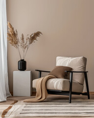 Minimalist interior design with modern chairs and elegant home decor.