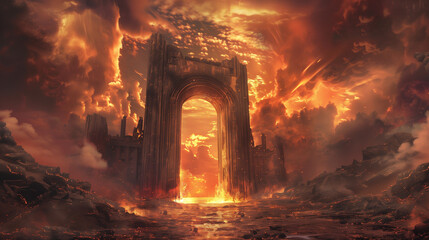 fire in the furnace gate to the sky doors of hell	
