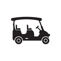 Fototapeta premium Golf car logo icon,design vector illustration template