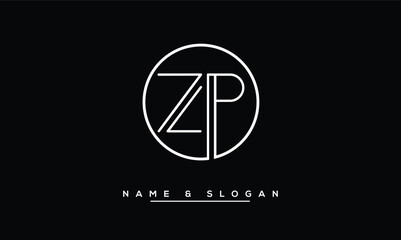 ZP, PZ, Z, P Abstract Letters Logo Monogram