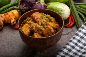 Indian traditional cuisine Aloo mutter