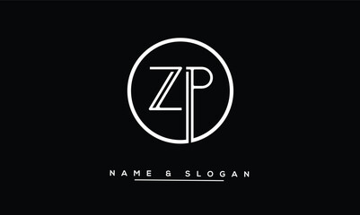 ZP, PZ, Z, P Abstract Letters Logo Monogram