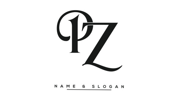 ZP, PZ, Z, P Abstract Letters Logo Monogram