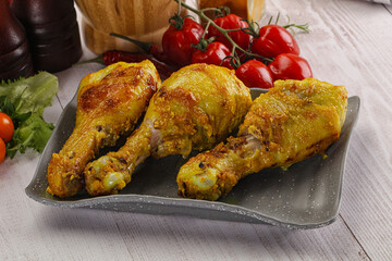 Roasted Chicken leg drumsticks with curry sauce