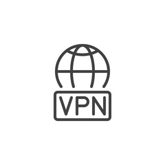 VPN Connection line icon