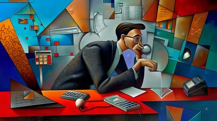 Professional auditor immersed in the importance and complexity of financial analysis