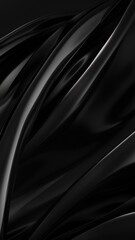 Fototapeta premium AI generated illustration of black abstract background with swirling lines