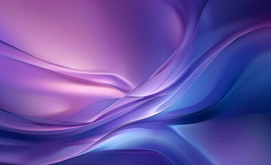 Abstract purple and blue background with smooth curves, futuristic shapes, gradient effect. Abstract design for presentation, banner or cover in the style of digital art. concept healing