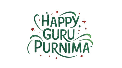 Happy Guru Purnima, Guru Poornima, Gurudev, Guruji, Creative text, isolated on transparent background