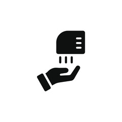 Hand dryer icon isolated on transparent background