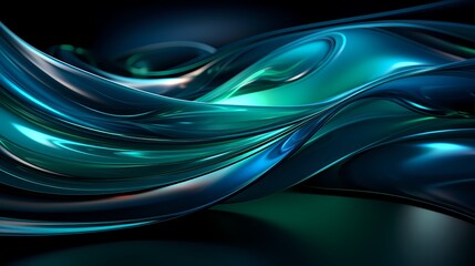 Blue-green spiral vortex fluid poster web page PPT background