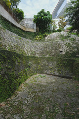 Kinjo-cho, Shuri cobblestone street, leading to Madan-bashi bridge on the Kokuba River from Shuri...