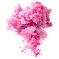 Fototapeta premium Light pink smoke cloud isolated on transparent background, perfect for subtle visual effects and creative backgrounds