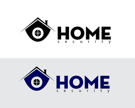 creative cctv and house logo design vector