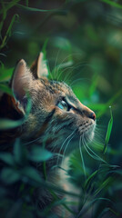stockphoto, portrait of a beautiful cute cat, high resolution, background for smartphone, cellphone, mobile phone blurry. Beautiful animal background.