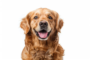 a dog with a big smile on a white background