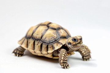 Obraz premium a small turtle is standing on a white surface