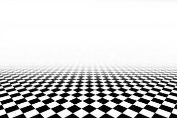 Abstract checkerboard pattern isolated on white background.