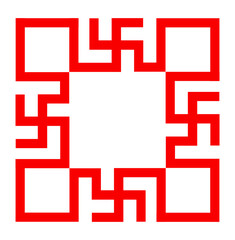 A swastika window design