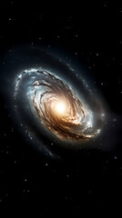 A spiral galaxy with a massive supermassive black hole at its center