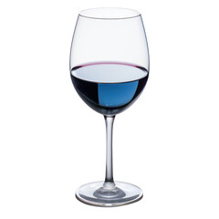 A glass of blue wine.
