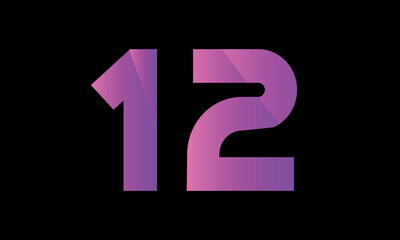Purple Number Simple Modern logo