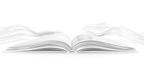 Free photo front view open book on white background, Opened dairy icon realistic illustration of opened dairy vector icon for web