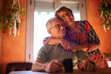 Happy senior couple at home. Happy lifestyle retirement together