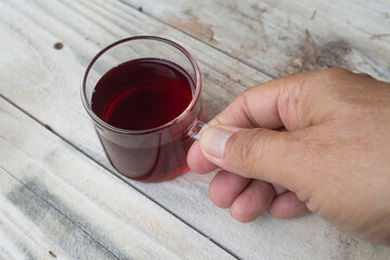Glass of herbal tea is a great health drink.