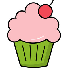 Cute Cupcake Illustration
