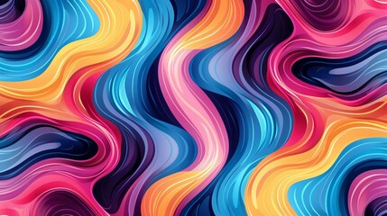 Obraz premium A colorful, abstract painting with a rainbow of colors